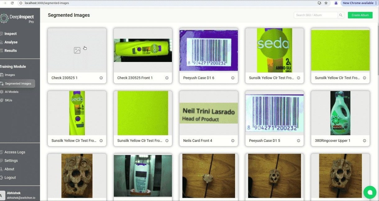Segmented images library in the shipped training module